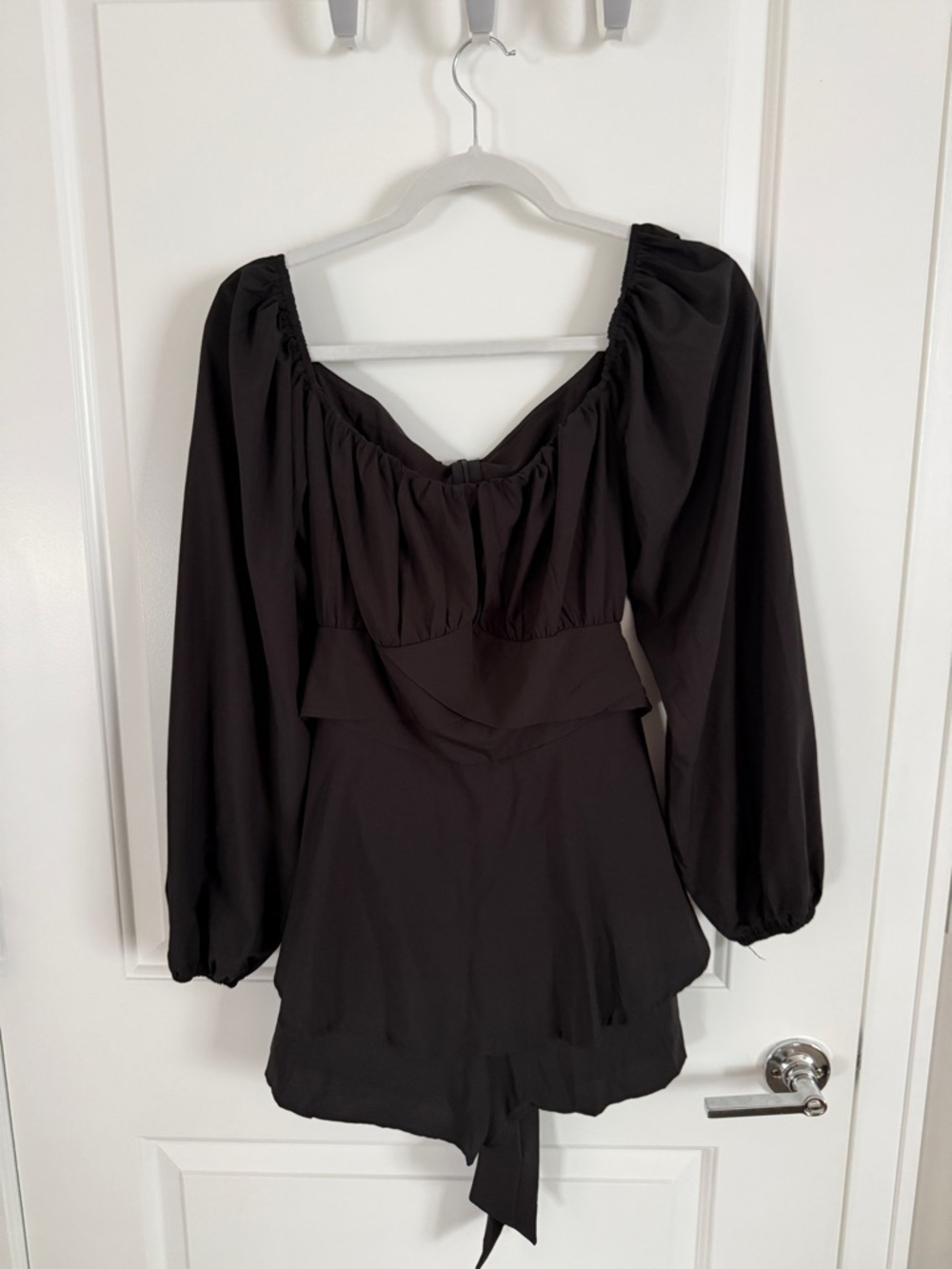 Black Long Sleeve Romper
